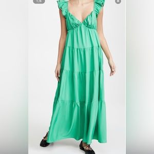 English Factory green dress from ShopBop